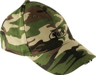 Camouflage baseball cap with leds