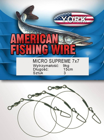 Przypon Micro Supreme zbr. 9kg/15cm 3x5szt