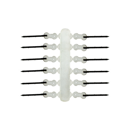 Bait spikes with silicone ring on rack