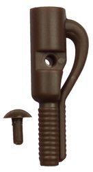 Safety lead clips with pin (brown) 10pcs
