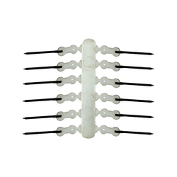 Bait spikes with silicone ring on rack