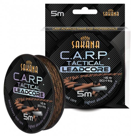 Sakana C.A.R.P. Tactical Leadcore brązowo-czarny 5m