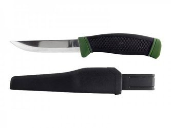 Knife with rubber handle