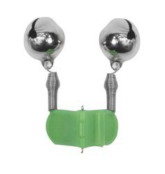 Double green bell with clip 16mm 10pcs